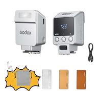Godox iT22 F Mini flash TTL per fotocamera Speedlight 700 tempo di flash, tempo di riciclaggio 1,5 s, con filtri colorati magnetici per fotocamere Fuji (argento, F)