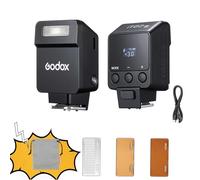 Godox iT22 F Mini flash TTL per fotocamera Speedlight 700 tempo di flash, tempo di riciclaggio 1,5 s, con filtri colorati magnetici per fotocamere Fuji (nero, F)