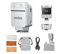 Godox iT22 O Mini Flash per Fotocamera Olympus Panasonic, M/TTL con Un Tocco, Difusore Magnetico e Filtro a Colori, Oltre 700 Flash, Riciclaggio in 1,5s e Controllo Preciso della Potenza (Argento)