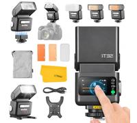 Godox iT32 Flash con X5 N Trigger, 2.4G Wireless HSS 1/8000s TTL Speedlite iT32 N con ricevitore integrato, batteria al litio e diffusore, slitta a contatto magnetico