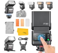 Godox iT32 Flash con X5C Trigger per Canon, 2.4G Wireless HSS 1/8000s TTL Speedlite iT32 C con ricevitore integrato, batteria al litio e diffusore, slitta a contatto magnetico
