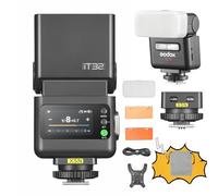 Godox iT32 - Flash TTL per fotocamera e trigger flash wireless X5 N da 2,4 GHz HSS 1/8000 s GN18 con diffusore magnetico per fotocamere Nikon