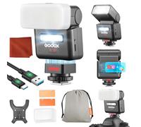 Godox IT32 per Canon Fotocamera Flash IT32 TTL Mini Flash con X5C Trigger Flash Diffusore HSS 2.4GHz Sistema X GN18 Flash per Fotocamera Touchscreen Riflettore Integrato Luce LED Filtro Magnetico