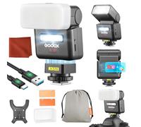Godox IT32 per Nikon Fotocamera Flash IT32 TTL Mini Flash con X5N Trigger Flash Diffusore HSS 2.4GHz Sistema X GN18 Flash per Fotocamera Touchscreen Riflettore Integrato Luce LED Filtro Magnetico