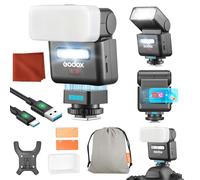 Godox IT32 per Olympus Fotocamera Flash IT32 TTL Mini Flash con X5O Trigger Flash Diffusore HSS 2.4GHz Sistema X GN18 Flash per Fotocamera Touchscreen Riflettore Integrato Luce LED Filtro Magnetico