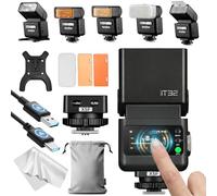 Godox iT32 TTL Flash con Trigger X5F per FUFIFJILM, Wireless 2.4GHz HSS 1/8000s,Touchscreen & LED, Batteria Integrata, Compatibile con X100VI XS20 XS10 XT30 II XT5 XM5 GFX50S GFX50R X-T4 X-T3 X-E4