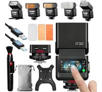 Godox iT32 TTL Flash con Trigger X5L per LEICA, Wireless 2.4GHz HSS 1/8000s,Touchscreen & LED di Modellazione, Batteria Integrata, Kit Compatto per Fotografia Professionale