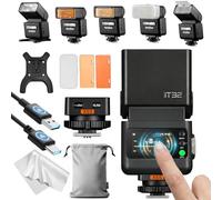 Godox iT32 TTL Flash con Trigger X5S per SONY, Wireless 2.4GHz HSS 1/8000s, Touchscreen & LED, Batteria Integrata, Compatibile con Sony ZV-E10 a7IV a9III a6400 a6700 a7III a7CII a6000 a7C a6100