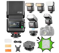 Godox iT32 TTL Flash per Fotocamera Canon con Trigger Flash Wireless X5C, Compatibile con X3/X3Pro/XPro/X2T, Ricevitore 2.4G Integrato, Slitta Magnetica, Riflettore e Diffusore Inclusi