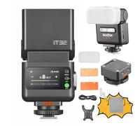 GODOX IT32 TTL Flash per fotocamera con trigger wireless X5, compatibile con X3, X3Pro, XPro, XProII, X2T, ricevitore 2,4GHz, con riflettore e diffusore (per Sony)