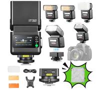GODOX iT32 TTL Flash per fotocamera con trigger wireless X5N per Nikon, compatibile con la serie Godox X (X3/X3Pro/XPro/XProII/X2T), ricevitore integrato da 2,4 GHz, magnetico e riflettore/diffusore