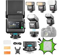 Godox iT32 TTL Flash per Olympus e Panasonic Fotocamera con Trigger X5O | 2.4GHz HSS 1/8000s, LED & Touchscreen con Olympus E-M1 E-M5 E-M10 III E-PL8 PEN-F Panasonic GH5 G100 G85 GX85 S1 LX100