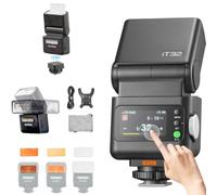 GODOX iT32 + X5S Trigger TTL Flash per Sony, Slitta flash Magnetica e Trigger in Uno, Testa Flash Orientabile, Touchscreen a Colori e Diffusore, Riflettore Integrato per Sony a7IV a6700 a6400 ZV-E10
