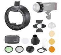 Godox Kit di accessori AK-R1 e adattatore testa rotonda S-R1 per Godox V860II, V860III, V850II, V850III, TT685II, TT600, V350, TT350