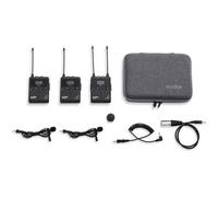 Godox UHF Wireless Lavalier Microfono dubbelkit (2x TX1 /1x RX1 /2x LMS 12 AXL)