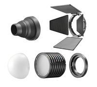 Godox Kit di Montaggio Magnetico per Luci LED MS60Bi, MS60R, RS60R, RS60Bi e Flash a Testa Rotonda V100, V1 Pro, AD100 Pro, Include Alette, Diffusori, Snoot