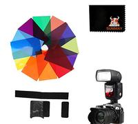 GODOX Kit Filtro Colore Gel 12 pezzi per Testa Piatta Fotocamera Flash Godox TT685 TT600 V860II Thinklite Ving Series