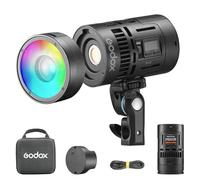 Godox KNOWLED MS60R RGB60 LED Video Leuchte Fotografie Licht kit Continuous Light mit AD-E2,Akku,Objektivreflektor,USB-C-Ladekabel,Aufbewahrungstasche für Film,Rundfunk und Videoproduktion