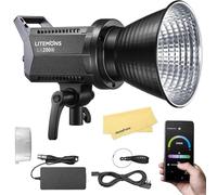 Godox LA200Bi Luce Video LED Bicolore,210W 2800-6500K 101000 Lux a 1M CRI 96+ TLCI 97+ Attacco Bowens Luce Continua LED COB,8 Effetti FX Luminosità 0-100% Luce da Studio con Controllo APP,per YouTube
