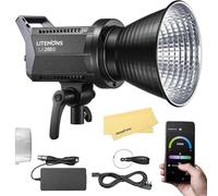Godox LA200D Luce Video LED Daylight,205W 5600K 101000Lux@1M CRI 96+ TLCI 97+ Attacco Bowens Luce Continua LED COB,8 Effetti FX Luminosità 0-100% Luce da Studio con Controllo APP, per Vlog, YouTube
