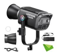 GODOX LA600R Luce Video LED RGB a Colori,Lampada a Luce Continua LED con Attacco Bowens da 600W,CCT 1800K-10000K, CRI/TLCI 95+,con 14 Effetti FX,per Streaming Live,Registrazione Video,Colore Nero