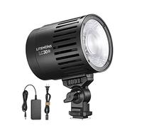 Godox LC30Bi Litemons Lampada da tavolo a LED con supporto e cavo di alimentazione, 3200K-6500K 38W bicolore LED luce video, CRI 95+/TLCl 96+, 11 effetti di luce FX per riprese di cortometraggi e live streaming