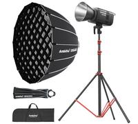 GODOX LE200Bi 220W Kit luce video LED COB a doppio colore con 35,4''/90 cm softbox 280 cm Supporto 2800K-6500K CRI 98+ Controllo Bluetooth/DMX per studio YouTube Film