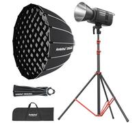 Godox LE200D - Set di luci video a LED da 220 W, luce fissa con softbox da 90 cm, treppiede da 280 cm, 5600 K, CRI 96+, TLCI 97+, controllo Bluetooth/DMX per registrazioni in studio e YouTube, colore