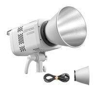 Godox LE300Bi - Luce video LED COB da 315 W con supporto Bowens, bicolore 2800 K-6500 K, CRI/TLCI≥98, dimmerabile, controllo Bluetooth/DMX, per studio, streaming, YouTube, fotografia (bianco)