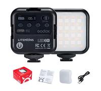 Godox LED6R RGB, luce video, con 3 prese a slitta fredda, luce a pannello morbida ricaricabile, supporto attrazione magnetica