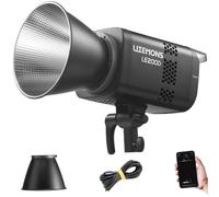 Godox Litemons LE200D - Lampada LED 200 W 5600 K, CRI 96+ TLCI 97+, montaggio Bowens, studio proiettori, compatto potente per fotografia, video, streaming, intervista (nero)