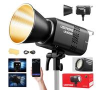 Godox Litemons LE300Bi - Luce video COB, luce video continua professionale per studio Bowens, 2800 K ~ 6500 K, 58900 Lux@1 m, CRI/TLCI98 (LE300Bi nero)