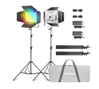 Godox LP400R LP400 RGB LED Panel con app control, 36 W Fotografia LED Video Light / 360° RGB/1800K-10000K/CRI 96+/TLCI 96+/14 modalità FX per gioco streaming YouTube Fotografia (2 pezzi)