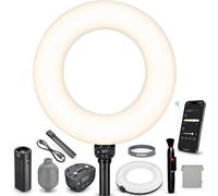 Godox LR150 Air Ring Light LED 18,5"/47cm, Luce Video Bicolore 1760 Lux @0,5m, 2800K-6500K, CRI 97/TLCI 98, Battery Grip 92min, USB-C e App Bluetooth per Vlog/Live Streaming
