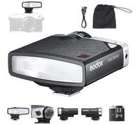Godox Lux Junior-Flash retrò per fotocamera,Speedlite GN12 6000 K +-200 K CCT,modalità automatica e manuale 1/1-1/64,lunghezza focale 28 mm per fotocamere Canon Nikon Sony Fuji Olympus Hot Shoe,Nero