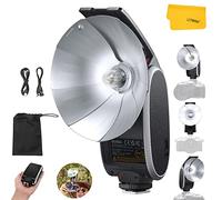Godox Lux Senior Retro Flash, Flash Portatile 7 Livelli 1/1-1/64 Potenza, Riflettore Pieghevole, Batteria al Litio Integrata, Compatibile con Fotocamere Canon Sony Fuji Olympus Nikon