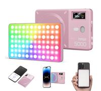 GODOX MA5R - Luce video magnetica, Full Colour RGB, 1800 K-10000 K, 14 effetti pre-programmati, per selfie DSLR Camera (rosa)