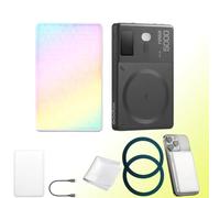 Godox MA5R Luce Video RGB 2 in 1 con Ricarica Magnetica, CCT 1800K-10000K, 14 Effetti di Illuminazione, Luce per Selfie a Colori Completi, Supporta il Controllo tramite App NFC (Nero)