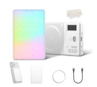 Godox MA5R luce video RGB magnetica con 14 effetti di luce FX, dimmerabile 1800K a 10000K, batteria ricaricabile 4900mAh, supporta la connettività NFC/Bluetooth, per iPhone per TikTok,Vlog (bianco)