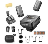 GODOX Magic XT1 2.4 Hz Sistema Microfonico Wireless con Adattatore Tipo C e Lightning,Ricezione Radio 200M,Durata Della Batteria 16Ore,Portabilità per Interviste,Streaming Live,Riprese All'aperto