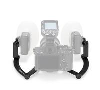 GODOX MF-DB Staffa Flash Flessibile con Doppi Supporti Flash Testa Girevole a 360° in Lega di Alluminio Regolabile Multiangolo con Vite Standard da 1/4" per Ritratto Macro Fotografia