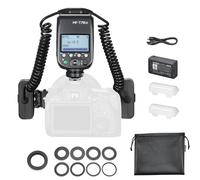GODOX MF-T76C TTL Doppia testa del flash macro flash 2.4G wireless GN22.4, 550 flash, tempo di ricarica del flash 1,2 s con anello di montaggio, diffusore per fotocamera Canon, insetti, alimenti