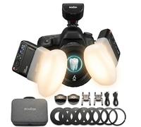 Godox MF12-DK1 Dental Flash System per Sony, set flash macro con trigger radio XProIIS+ TTL, 12 W GN16.1, 0.01-1.7s tempo di riciclaggio, 500 flash, con diffusore dentale e anello adattatore di