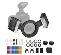 GODOX MF12-K2 2PCS Macro Flash 2.4G Controllo della trasmissione wireless Numero guida 16 Modalità TTL M con filtro colorato Cold Shoe per piante da ritratto Insetti Cibo Gioielli Fotografia Macro