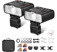 Godox MF12 Kit2 Flash Macro TTL Anello Wireless 2,4GHz con Batteria Integrata, 500 Flash a Potenza Piena, Potenza 1/128-1/1, Filtri Inclusi, Compatibile con Canon Sony Nikon Fujifilm Olympus Panasonic