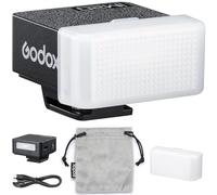 Godox Mini Flash con kit di accessori per diffusore, flash manuale compatto per ritratti e fotografia di viaggio, 440 flash, 5 livelli di uscita, ricarica USB-C (iM20 nero)