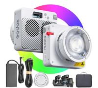 Godox ML100R - Kit illuminazione video RGB LED 110W, 1800K-10000K, CRI 97+/TLCI 98+, controllo app, ricarica USB-C, 14 effetti, per live streaming/outdoor fotografia (ML100R)