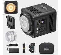 Godox ML150Bi Luce LED Video Bicolore 2800-6500K, 61.054 Lux Luce Compatta e Modulare con Lente Zoom, Controllo App e Wireless, CRI 96 TLCI 96, Alimentazione V-Mount e DC per Fotografia e Video