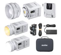 Godox ML150Bi - Luce video a LED bicolore, 61054Lux@1m, 2800K-6500K, CRI96 TLCI96+, APP/NFC/DMX, supporto Godox, con riflettore zoom e adattatore V-Mount per fotografia, cinema (batterie vendute