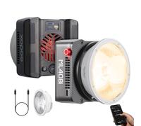 Godox ML40Bi - Luce video tascabile a LED bicolore, 60 W, 2800 K-6500 K, CRI≈96, batteria integrata da 4800 mAh, retro magnetico, controllo app e NFC, portatile per YouTube/TikTok/fotografia